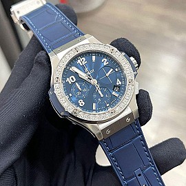 Hublot Big Bang Chronograph Diamond Bezel 41mm Blue