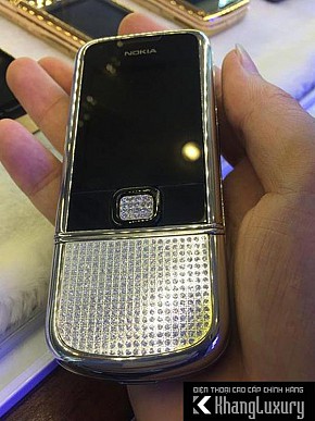 Nokia 8800 arte thép trắng full diamond