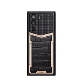 METAVERTU CLOUS VÀNG KHỐI ĐÍNH KIM CƯƠNG ALLIGATOR LEATHER IRON BLACK