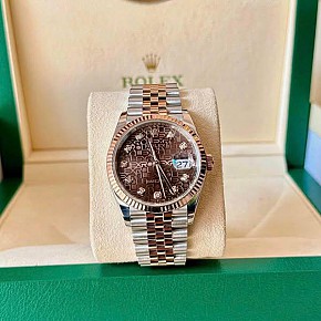 Rolex Datejust 126231 Demi Vàng Hồng Mặt Vi Tính Nâu 36mm - 2020