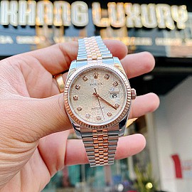 Rolex Datejust 36mm 116231 Demi Rose Gold Mặt Vi Tính Trắng