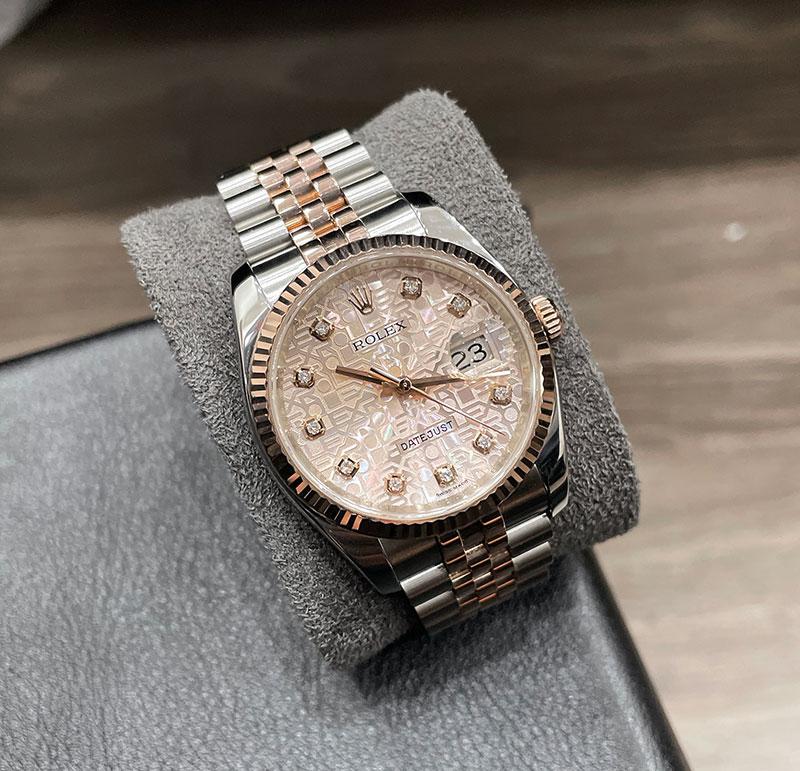 Rolex Datejust 36 116231 Demi Rose Gold Mặt Vi Tính Hồng - Only