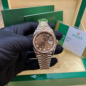 Rolex Datejust 36mm 126231 Demi Rose Gold Chocolate Dial - 2019