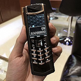 Vertu signature s pure black mix rose gold