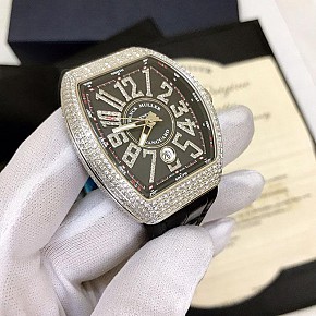 Đồng hồ Franck Muller Vanguard V41 Steel Custom Diamond Black Dial