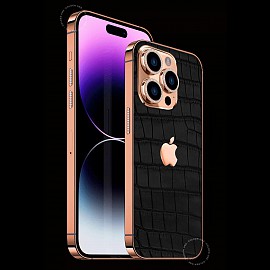 iPhone 14 Vàng Khối Aligator Black 18K