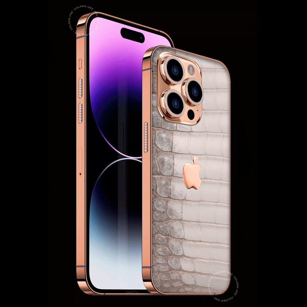 iPhone 14 Vàng Khối Himalaya Alligator 18K