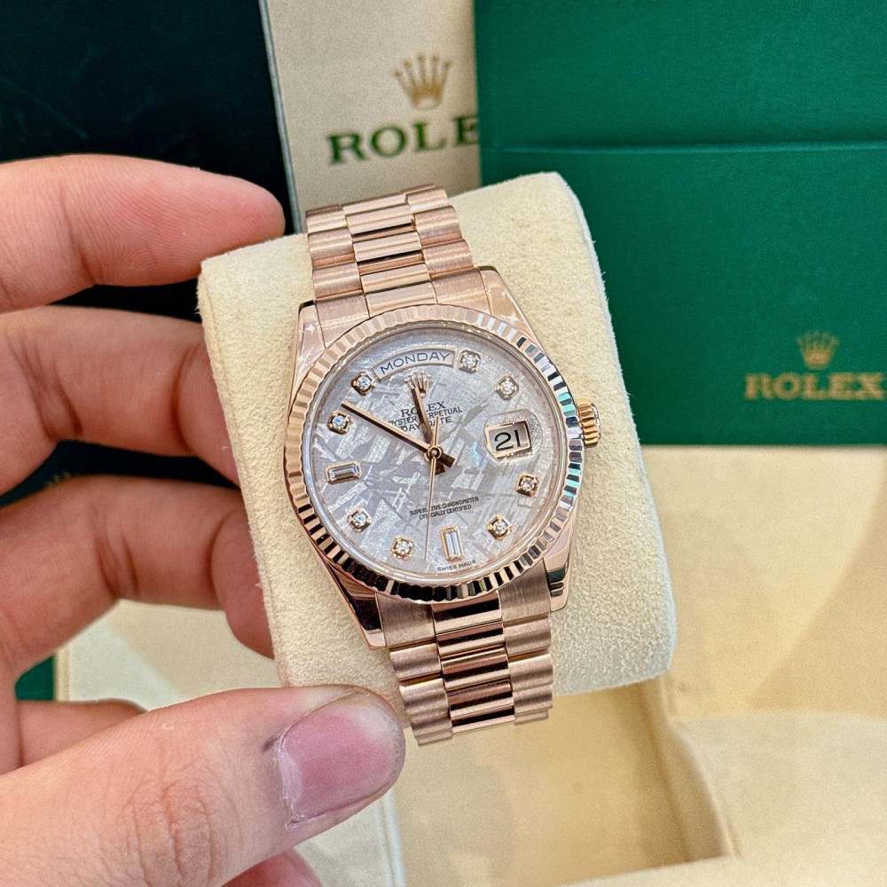 Rolex Day-Date 118235 Vàng Khối Mặt Thiên Thạch 36mm - 2019