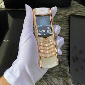Vertu Signature S Rose Gold White Alligator