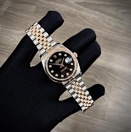 Rolex Datejust 36 116231 Demi Rose Gold Mặt Đen ( Only Watch )