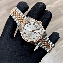 Rolex Datejust 36mm 116231 Demi Rose Gold Mặt Xám + Vành Kim Cương Custom ( Only Watch )