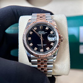 Rolex Datejust 126231 Demi Rose Mặt Đen 36mm - 2018