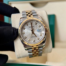 Rolex Datejust 116233 Demi Chanh Mặt Vi Tính Trắng 36mm - 2014