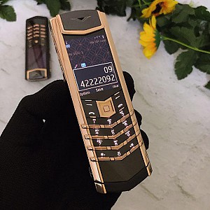 VIDEO: Vertu signature s ceramic rose gold vàng khối