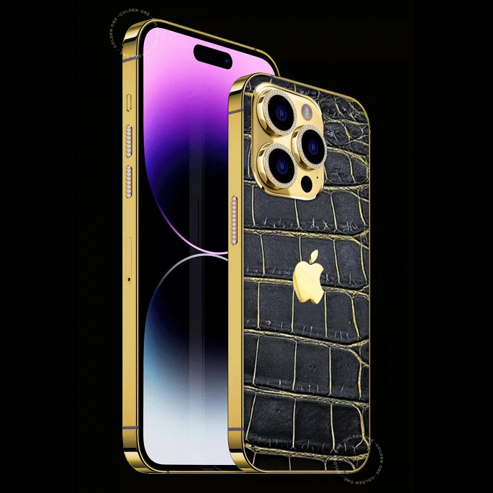 iPhone 14 Vàng Khối Aligator Dark Gold 24K