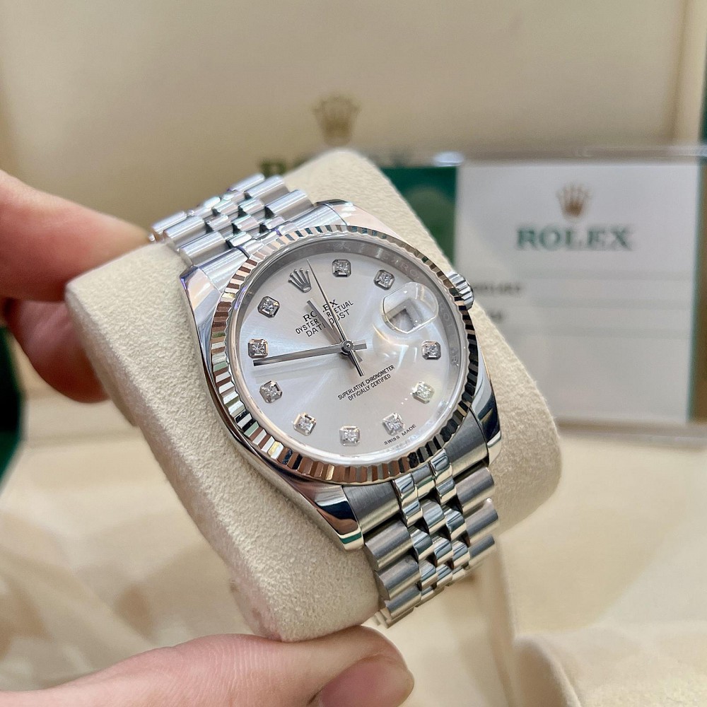 Rolex Datejust 116234 Silver Mặt Bạc Chải Tia Cọc Số Kim 36mm - 2018