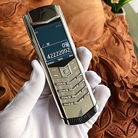 Vertu signature s black alligator stainless steel vỏ new
