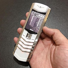 Vertu signature s white ceramic vỏ new