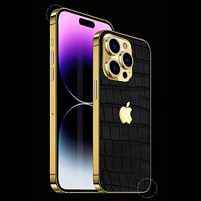 iPhone 14 Vàng Khối Aligator Black 24K